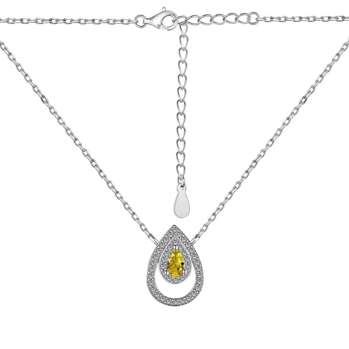 [Goodv]Sparkling Pear Cut Necklace