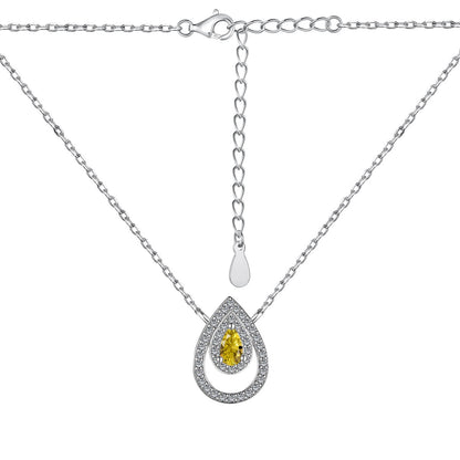 [Goodv]Sparkling Pear Cut Necklace