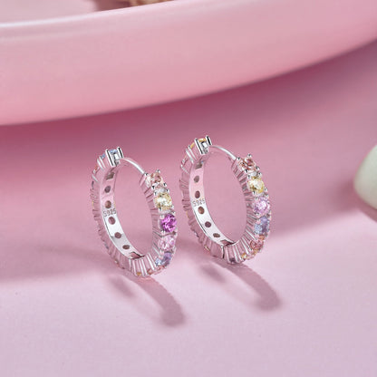 [Goodv]Boucles d'oreilles rondes colorées et rayonnantes