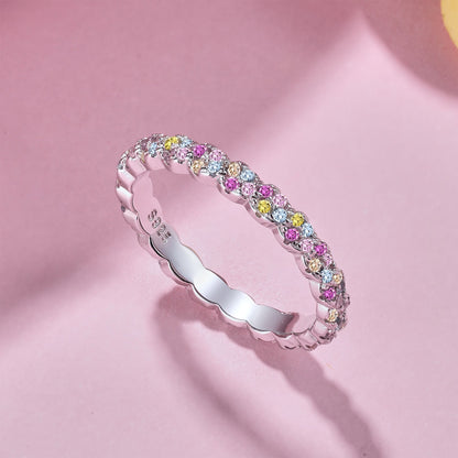 [Goodv]Dainty Ebullient Round Cut Daily Ring