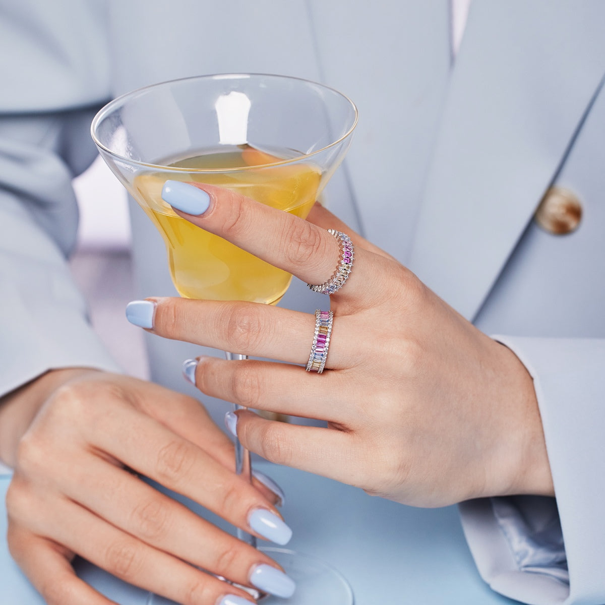 [Goodv]Bague cocktail ornée d'une émeraude éclatante