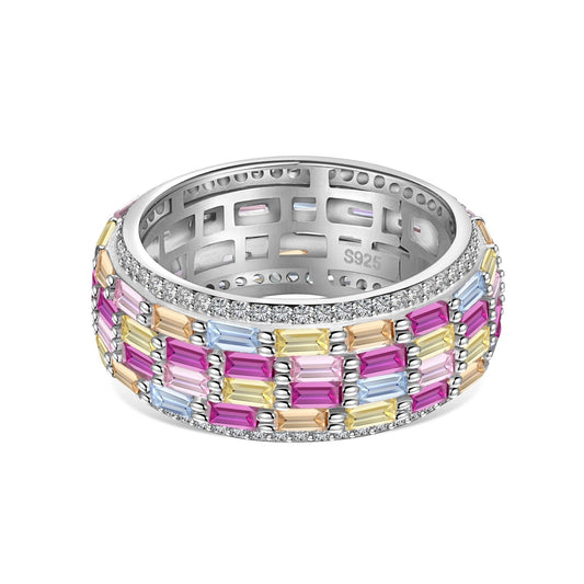 [Goodv]Radiant Colorful Radiant Cut Daily Ring