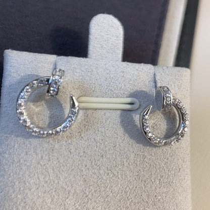 [BIJOUX] BOUCLES D'OREILLES JUSTE ARGENT DIAMANTS