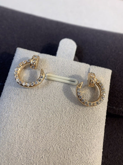 [BIJOUX] BOUCLES D'OREILLES JUSTE OR DIAMANTS