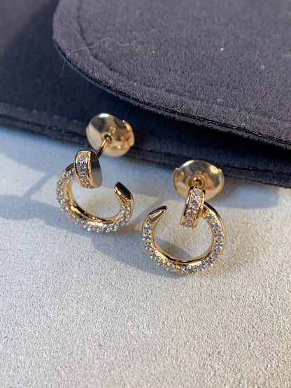 [BIJOUX] BOUCLES D'OREILLES JUSTE OR DIAMANTS