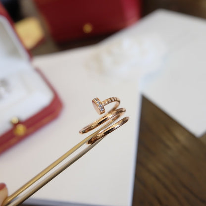 BAGUE JUSTE 1,8MM OR ROSE DOUBLE RANGÉE 