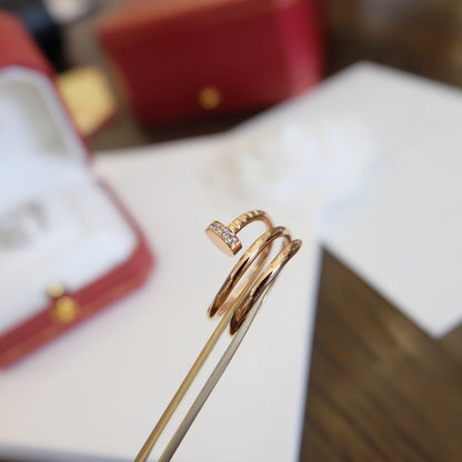 BAGUE JUSTE 1,8MM OR ROSE DOUBLE RANGÉE 