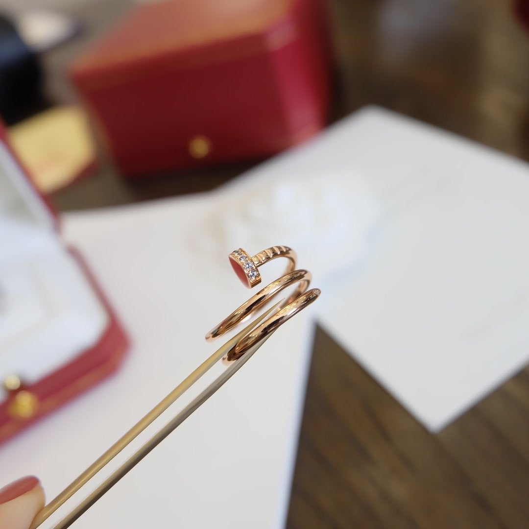 BAGUE JUSTE 1,8MM OR ROSE DOUBLE RANGÉE 