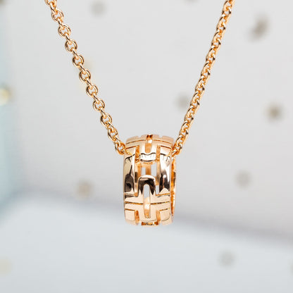 [BIJOUX]PARENTESI NECKLACE PINK GOLD