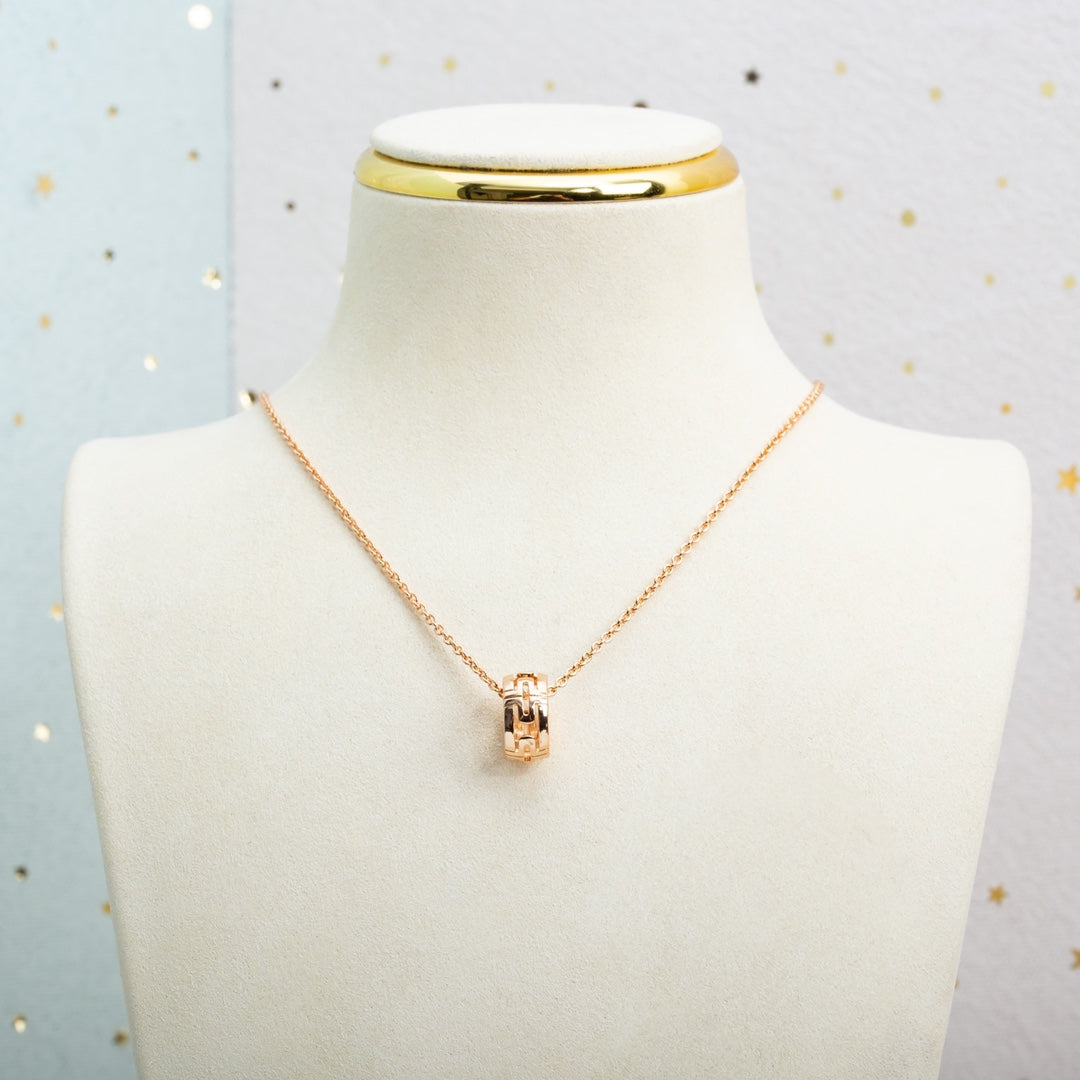 [BIJOUX]PARENTESI NECKLACE PINK GOLD