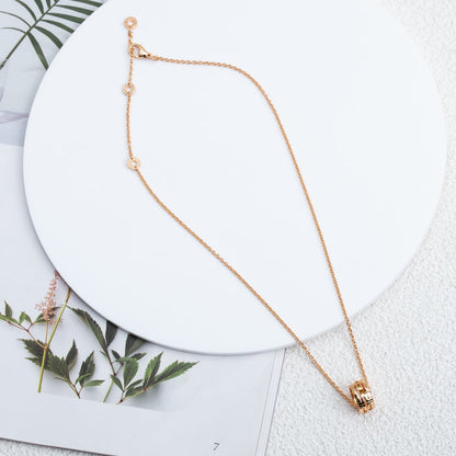 [BIJOUX]PARENTESI NECKLACE PINK GOLD