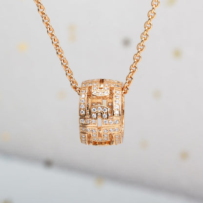 [BIJOUX]PARENTESI NECKLACE PINK GOLD DIAMOND