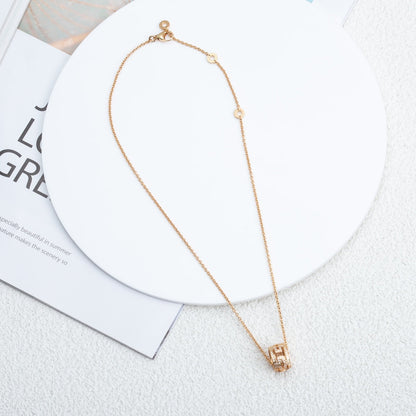 [BIJOUX]PARENTESI NECKLACE PINK GOLD DIAMOND