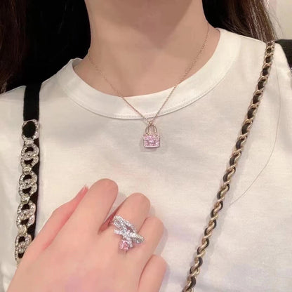 [BIJOUX]コンスタンス ペンダント パープル ダイヤモンド ネックレス