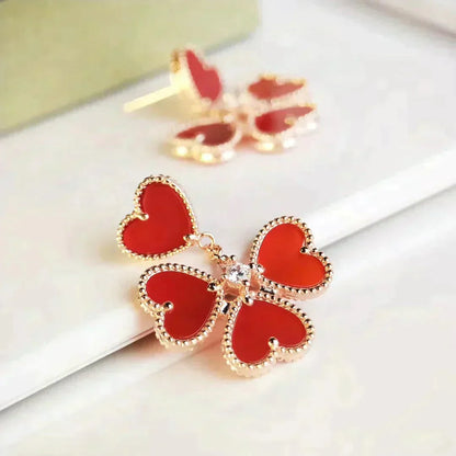 [BIJOUX]SWEET CLOVER CARNELIAN EARRINGS