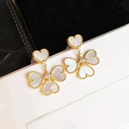 [BIJOUX]CLOVER SWEET WHITE MOP EARRINGS