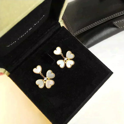 [BIJOUX]CLOVER SWEET WHITE MOP EARRINGS