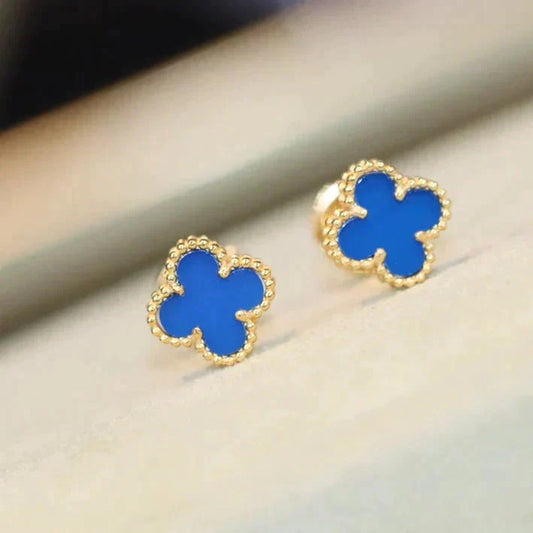 [BIJOUX]CLOVER MINI 9.5MM TURQUOISE EARRINGS