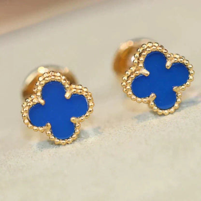 [BIJOUX]CLOVER MINI 9.5MM TURQUOISE EARRINGS