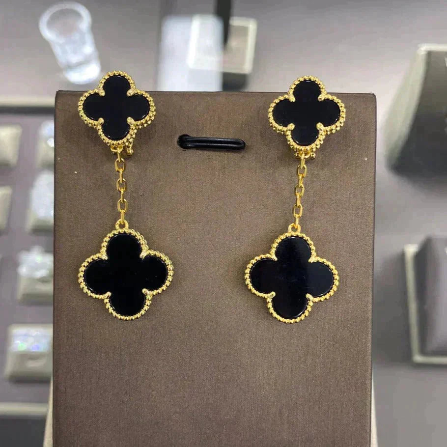 [BIJOUX]CLOVER 2 MOTIFS  EARRINGS (MULTIPLE CHOICESC