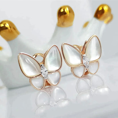 [BIJOUX]BUTTERFLY MOP DIAMOND EARRINGS