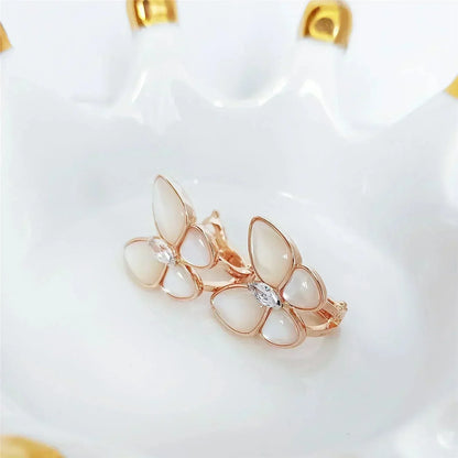 [BIJOUX]BUTTERFLY MOP DIAMOND EARRINGS