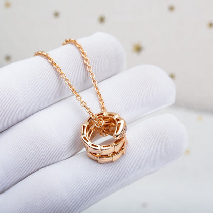 [BIJOUX]SERPENTI PINK GOLD NECKLACE DIAMOND