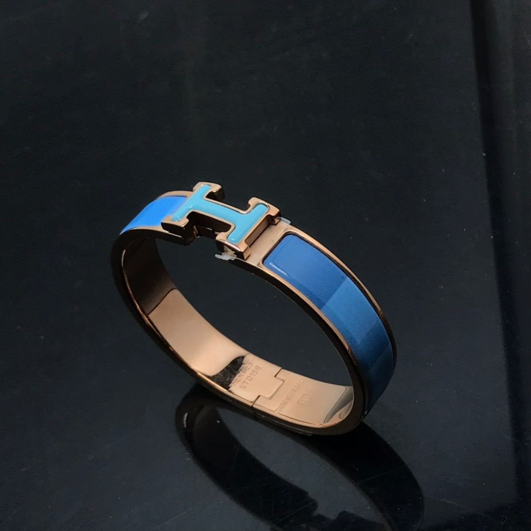 [BIJOUX]H BRACELET CERAMIQUE ARC-EN-CIEL BLEU