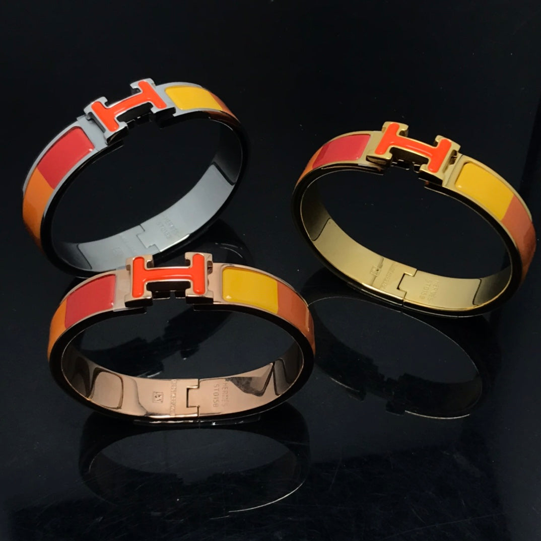 [BIJOUX]H BRACELET ORANGE ARC-EN-CIEL CERAMIQUE