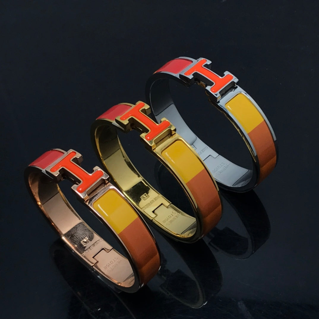 [BIJOUX]H BRACELET ORANGE ARC-EN-CIEL CERAMIQUE