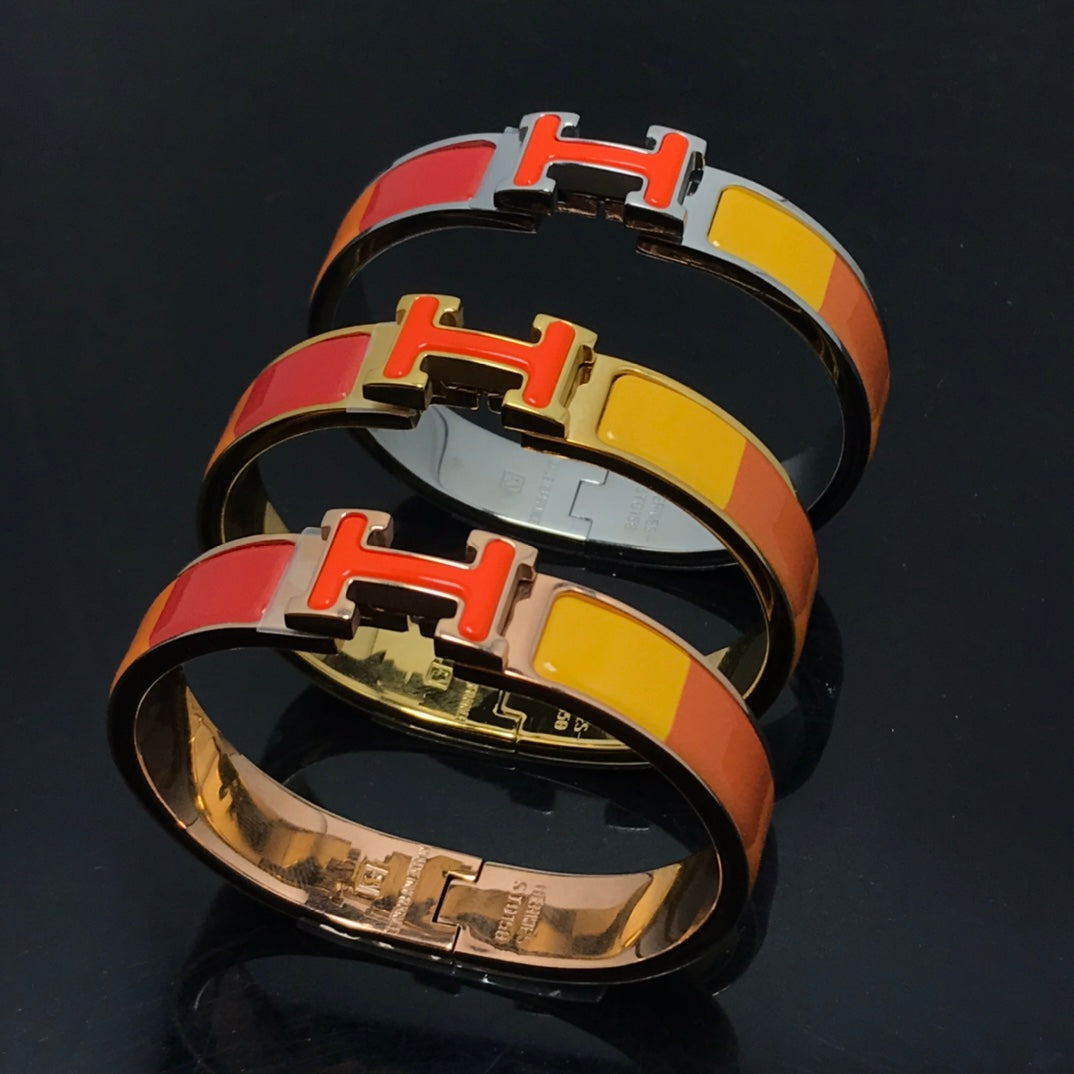 [BIJOUX]H BRACELET ORANGE ARC-EN-CIEL CERAMIQUE