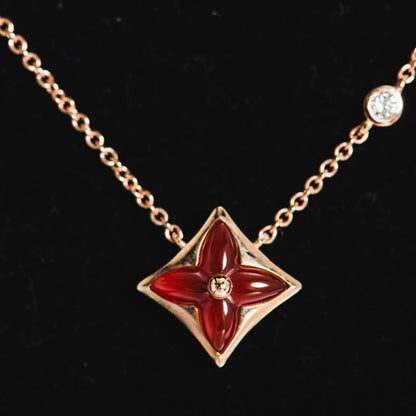 [BIJOUX] COLLIER ÉTOILE OR ROSE 1 DIAMANT