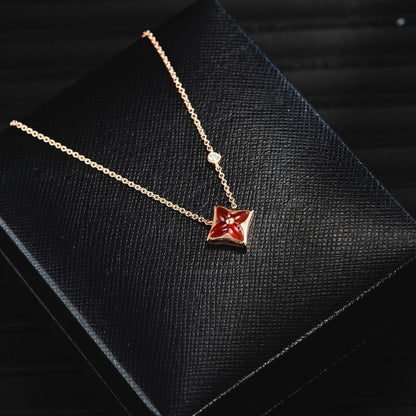 [BIJOUX] COLLIER ÉTOILE OR ROSE 1 DIAMANT