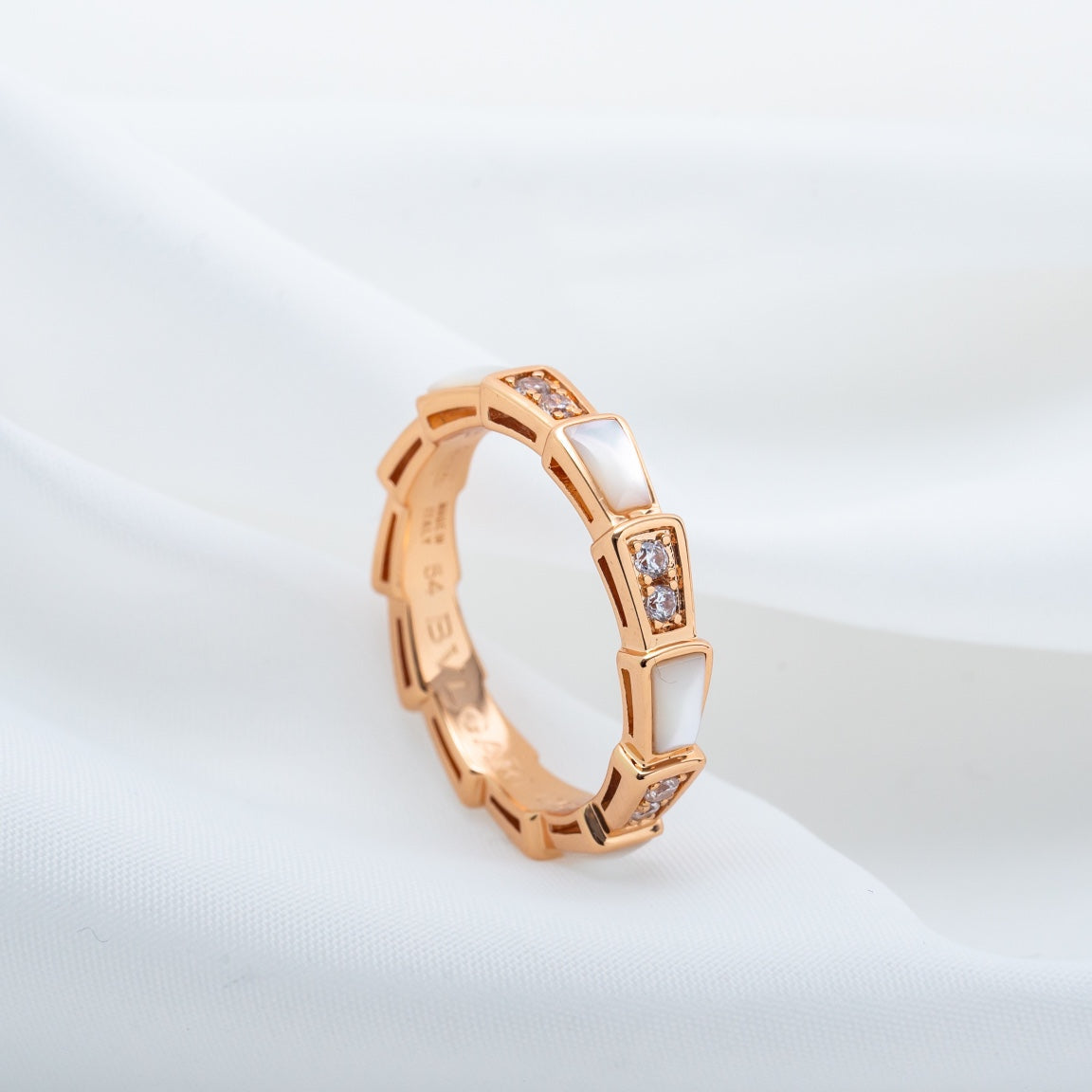 [BIJOUX]SERPENTI RING PINK GOLD DIAMOND MOP 3MM