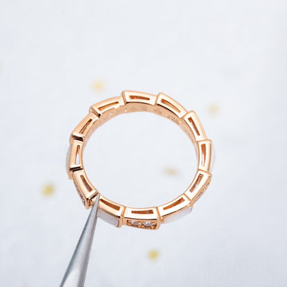 [BIJOUX]SERPENTI RING PINK GOLD DIAMOND MOP 3MM