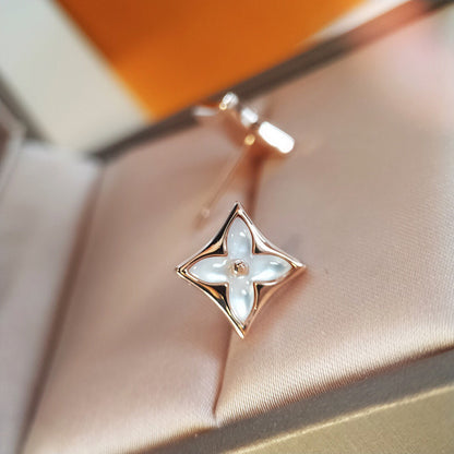 [BIJOUX]STAR MOP PINK GOLD EARRINGS