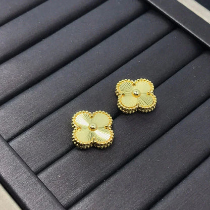 [BIJOUX]CLOVER MINI 9.5MM LASER EARRINGS