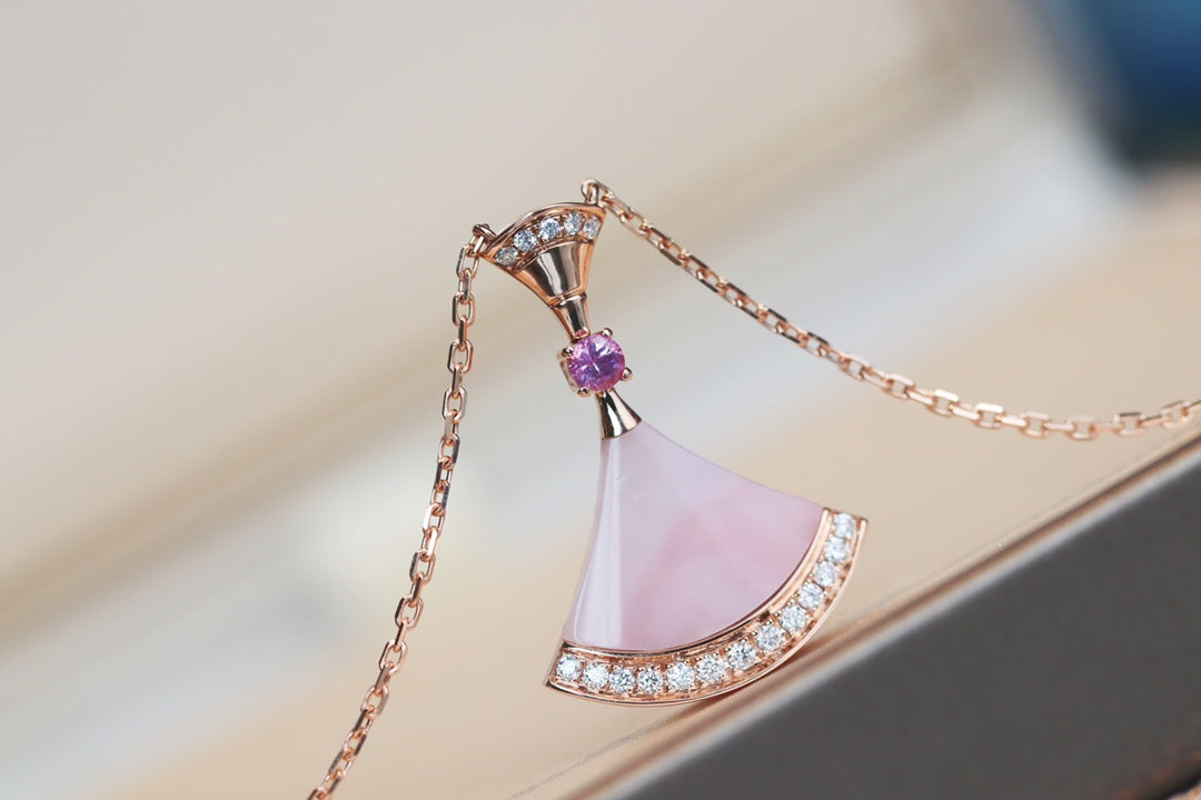 [BIJOUX]DREAM NECKLACE PINK MOP DIAMOND