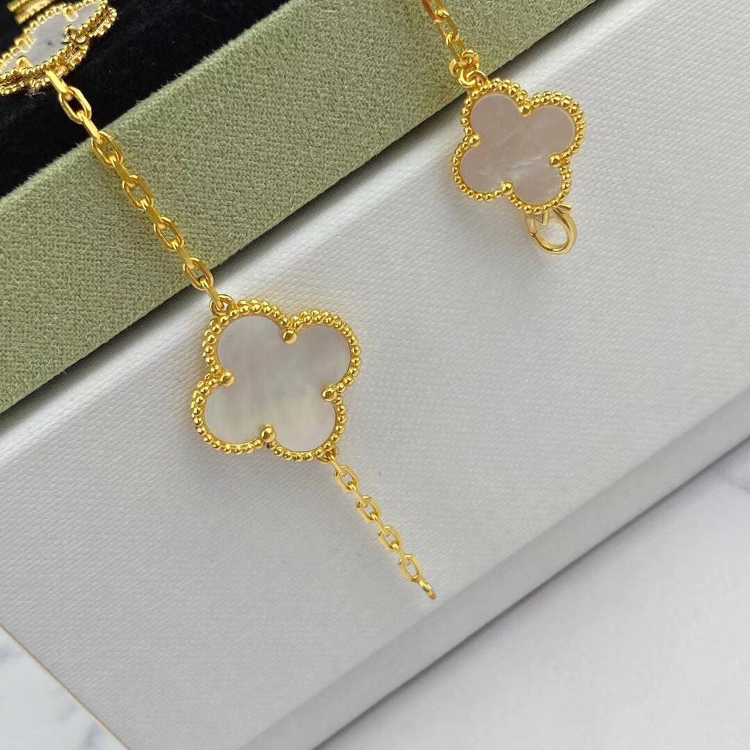 [BIJOUX]MAGIC CLOVER MOP GOLD BRACELET 5 MOTIFS