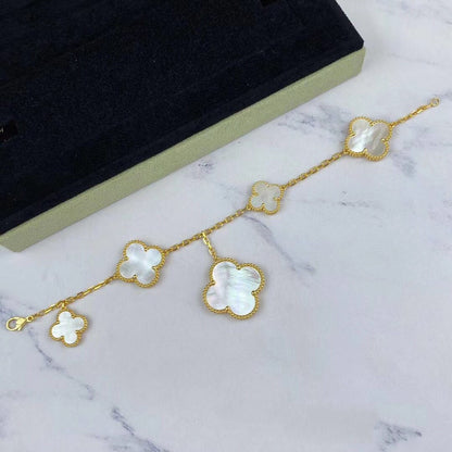 [BIJOUX]MAGIC CLOVER MOP GOLD BRACELET 5 MOTIFS