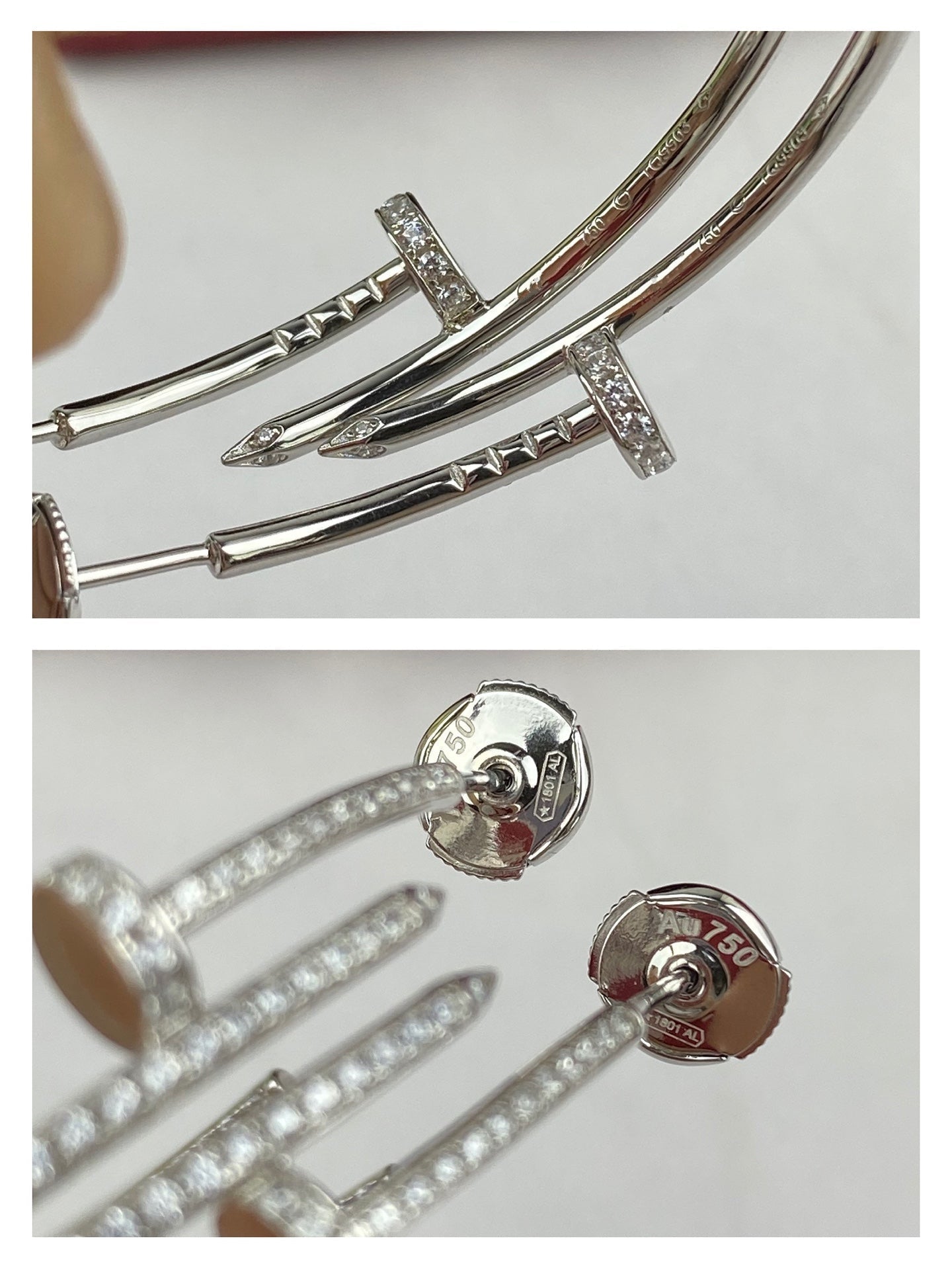 [BIJOUX]JUSTE イヤリング フルダイヤモンド 1.8MM