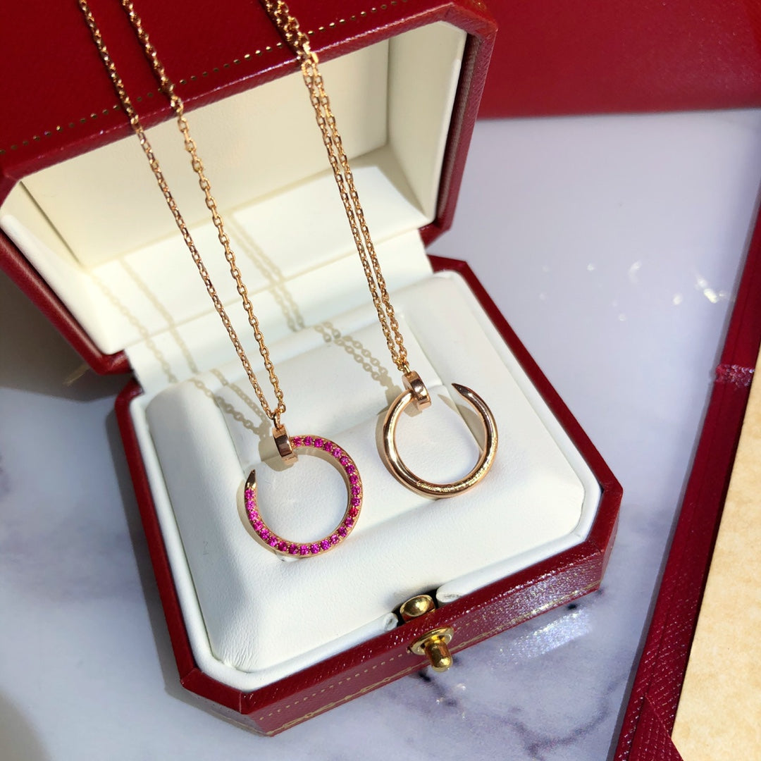 [BIJOUX]JUSTE ネックレス ゴールド レッド ダイヤモンド