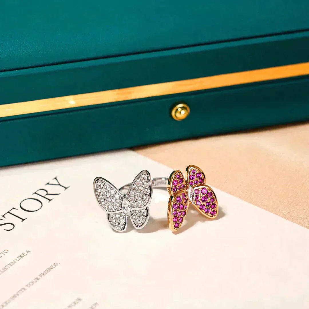 [BIJOUX]TWIN BUTTERFLY DIAMOND RING