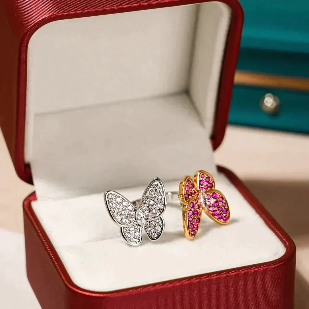 [BIJOUX]TWIN BUTTERFLY DIAMOND RING