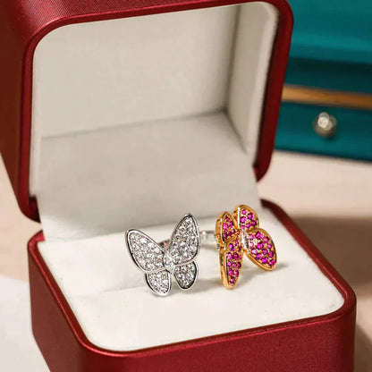 [BIJOUX]TWIN BUTTERFLY DIAMOND RING