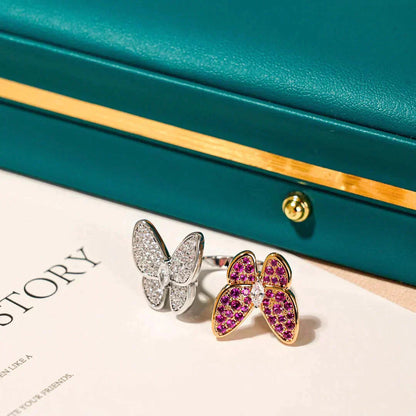 [BIJOUX]TWIN BUTTERFLY DIAMOND RING