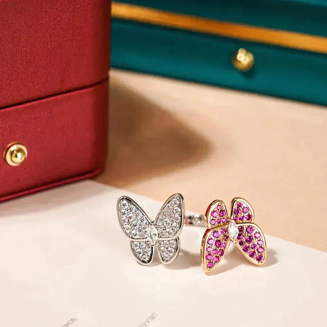 [BIJOUX]TWIN BUTTERFLY DIAMOND RING