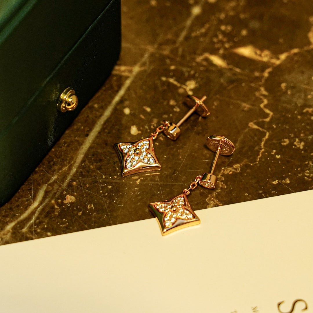 [BIJOUX]STAR DIAMONDS EARRINGS GOLD