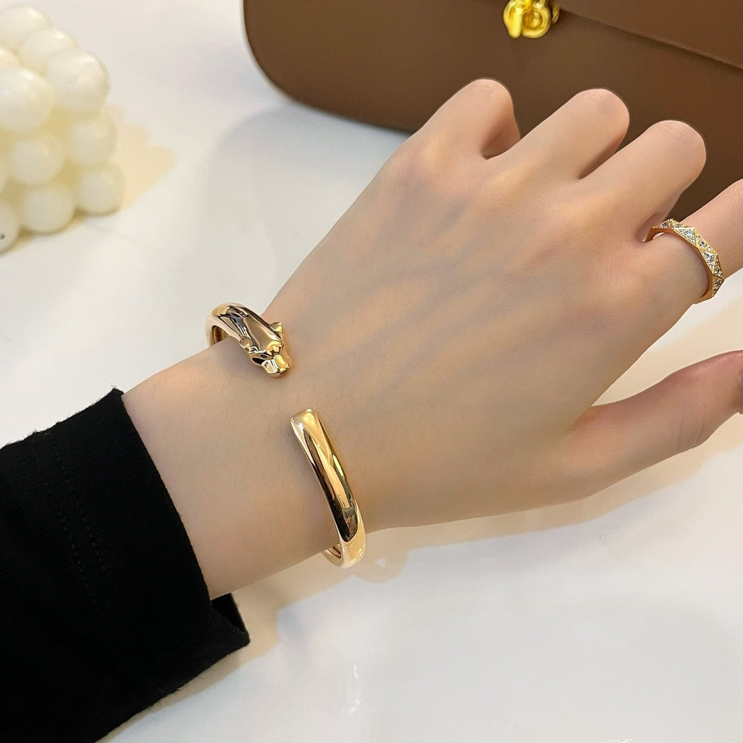 [BIJOUX]PANTHERE GOLD OPEN BRACELET