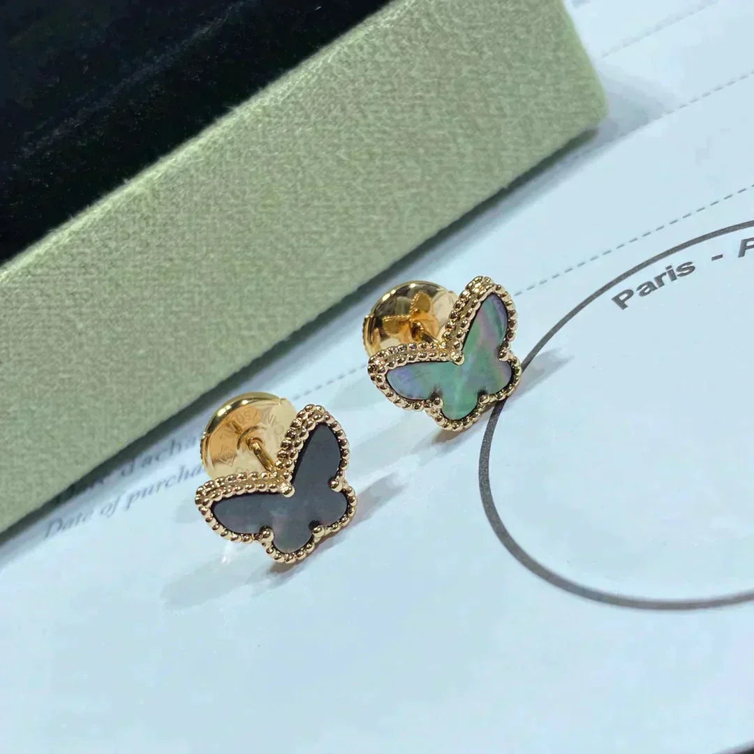 [BIJOUX]BUTTERFLY DARK MOP  EARRINGS